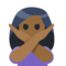 Person Gesturing No - Medium Black emoji on Facebook